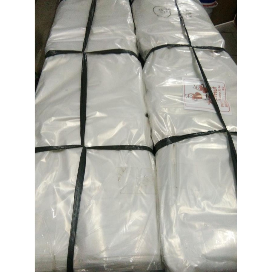 Plastik Cor Bening Pe Tebal 0.8 Mm Dua Lapis (Satu Rol +- 7- 8 Kg )