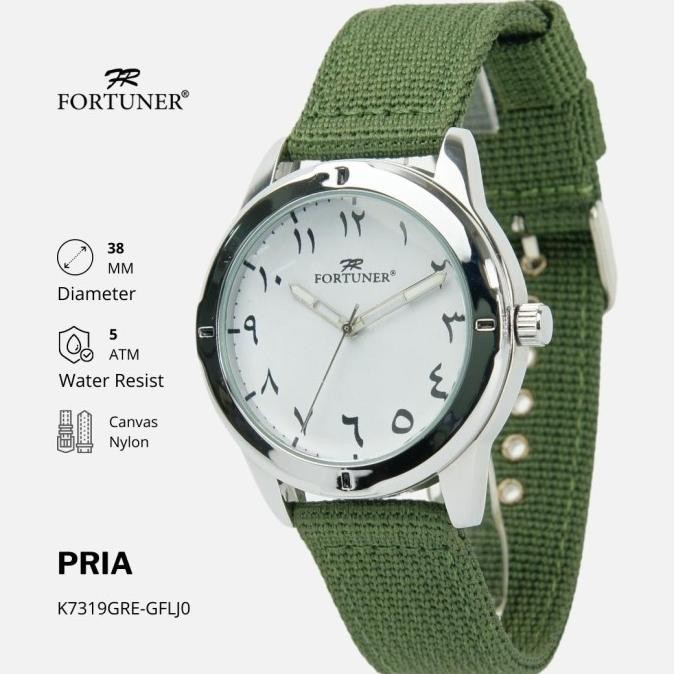 Fortuner Jam Tangan Pria Analog Kaligrafi Angka Arab Tahan Air Eman Original Dan Terpercaya