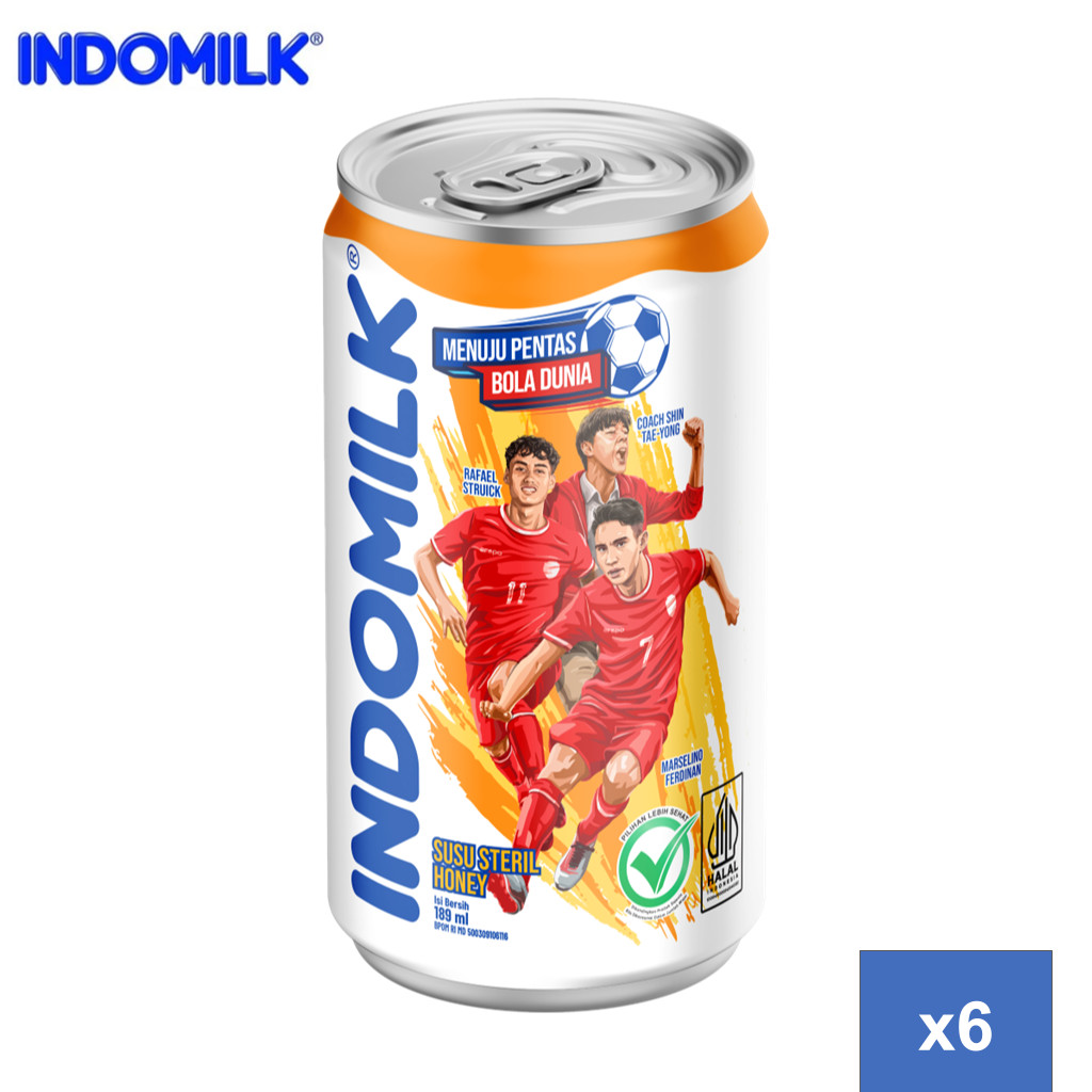 

Indomilk Susu Steril Honey 189 ml Edisi Kemasan Timnas x6