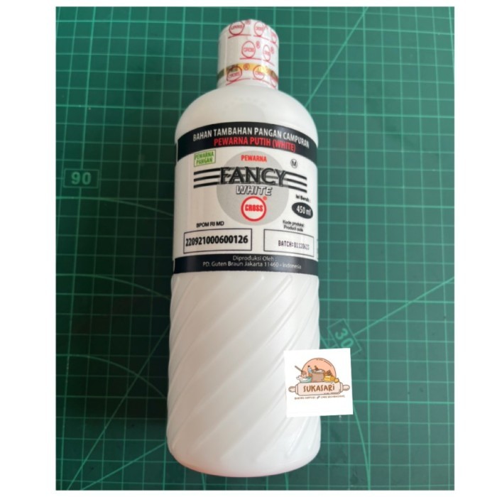 

Cross Fancy White putih 450 ML 580 gr pewarna makanan icing color