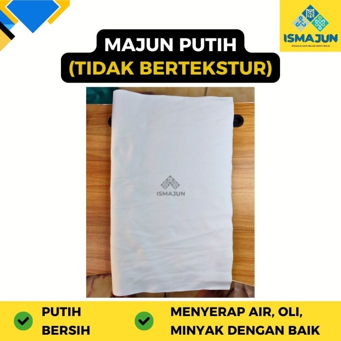 TERMURAH KAIN MAJUN PUTIH KATUN (1 kg) Majun Putih Super LAP MAJUN