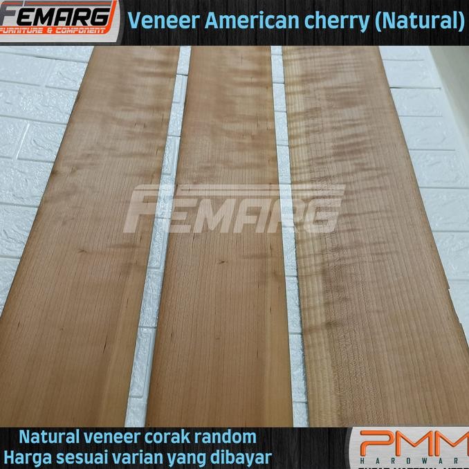 =+=+=+] Veneer premium kayu asli American cherry FEMARG natural Cherry veneer
