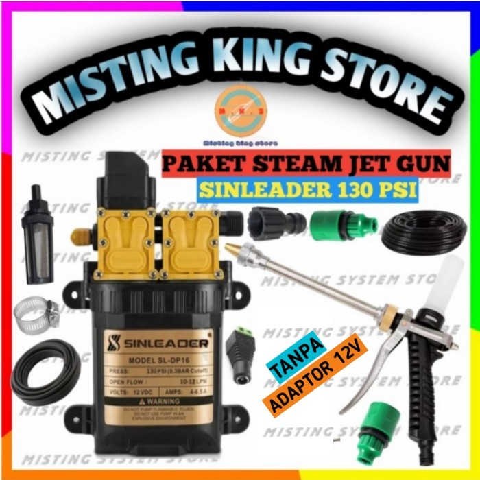 Ready PAKET ALAT CUCI MOBIL MOTOR AC SPRAYER POMPA DC DOUBLE PUMP SINLEADER