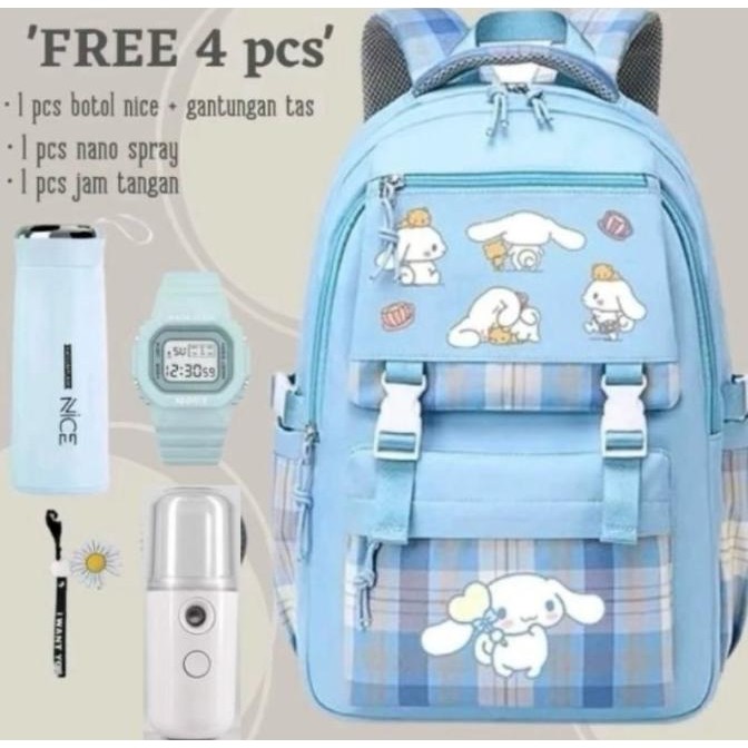 TAS RANSEL ANAK PEREMPUAN CINAMOROLL SANRIO BAGS FREE BONUS