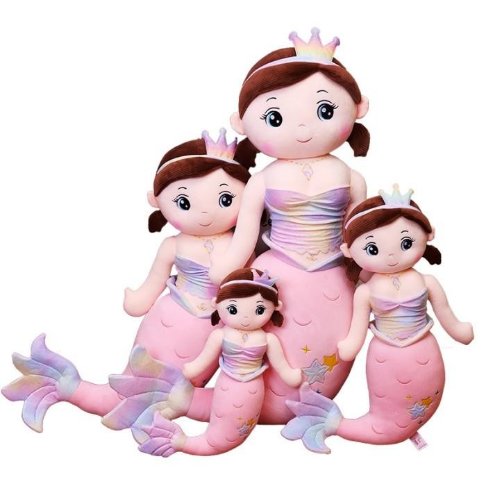 New 100% Originalll Boneka Mermaid Putri Duyung Baju Rainbow Bahan Plush New Best Quality Asli 100% 