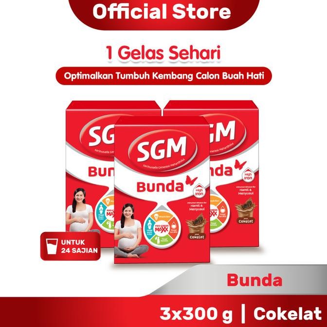 Paket 3 - Sgm Bunda Minuman Ibu Hamil & Menyusui Coklat 300Gram