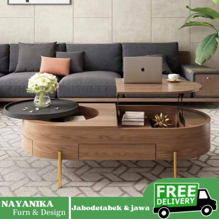 TERBARU MEJA KOPI MODERN LIFT UP - MEJA KOPI OVAL JATI SOLD LIFT UP -MEJA KOPI BISA GOSEND