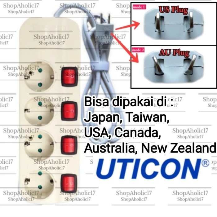 TRAVEL STOP KONTAK COLOKAN LISTRIK PLUG STEKER JEPANG JAPAN USA
