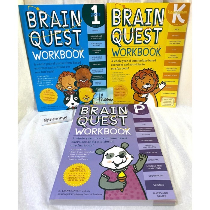

TERBARU Brain Quest Workbook Preschool Pre K Kindergarten First Grade Book