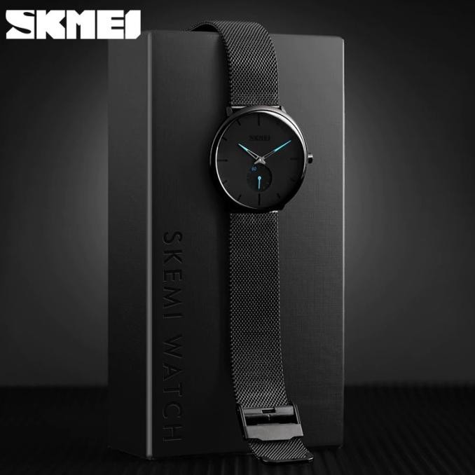 Skmei 9185 Jam Tangan Pria Analog Rantai Pasir Original
