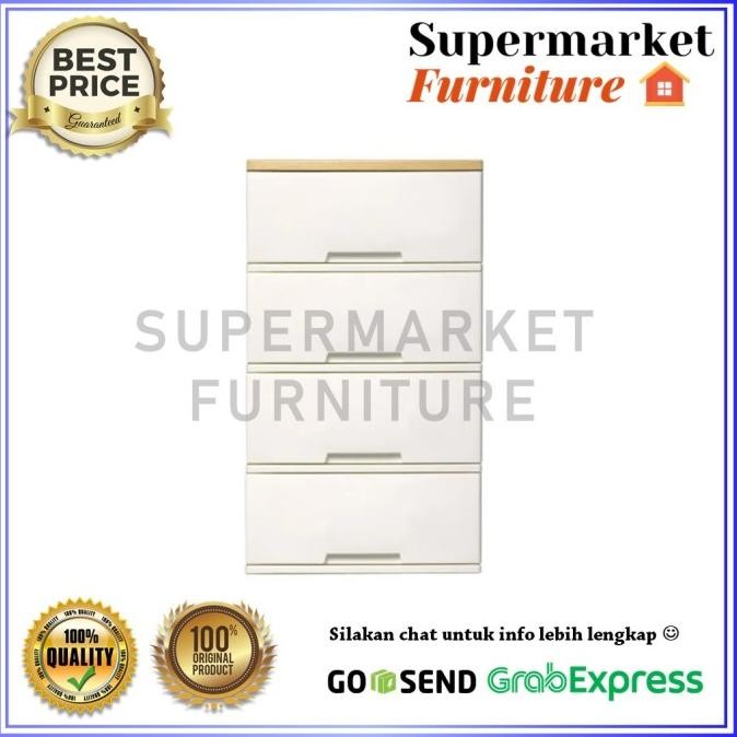 Rovega Magnum Lemari Plastik / Cabinet 4 Susun Polos Cmg 430