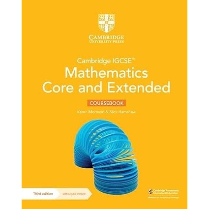 

TERBARU Cambridge IGCSE Mathematics Core and Extended Coursebook w eBook BISA GRAB!