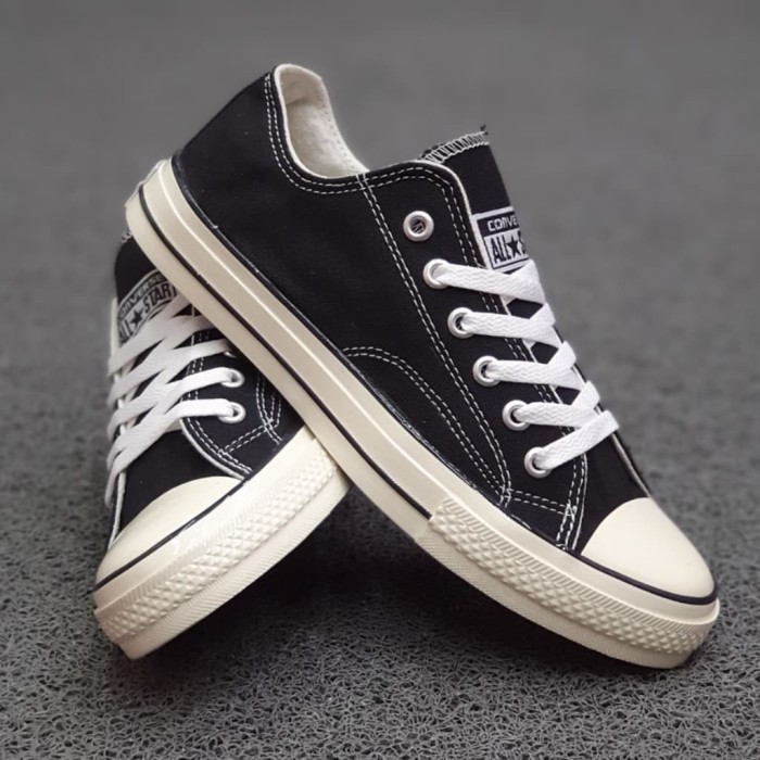 SEPATU CONVERSE 70S LOW HITAM PUTIH GLOSSY GRADE ORIGINAL