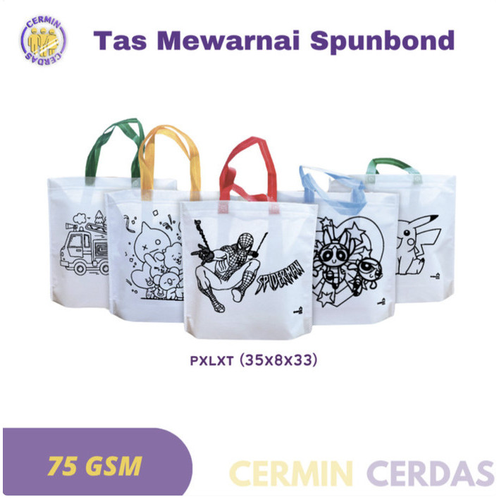 

Tas Mewarnai Spunbond 35x33 Motif Lucu Anak Melukis Menggambar