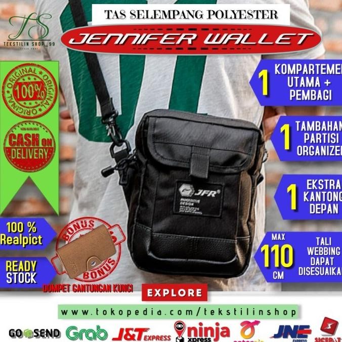 TAS SELEMPANG JFR COWOK PRIA DISTRO FASHION HP KECIL MINI OUTDOOR ORI