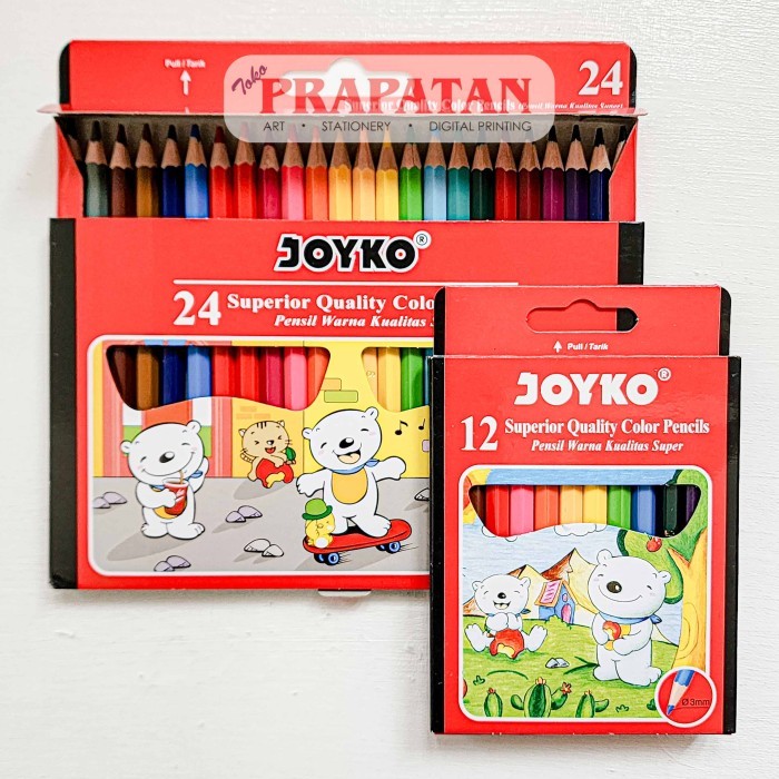 

Pensil Warna Joyko Mini Short Hexagonal Grip CP-S | Color Pencil