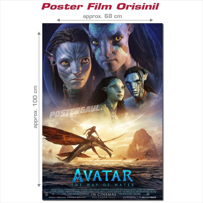 POSTER FILM AVATAR : THE WAY OF WATER - ORIGINAL INDONESIAN ONE SHEET