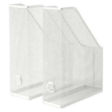 

Set Binder isi 2 Pcs Tempat File Majalah Buku Baja Putih Folder Box