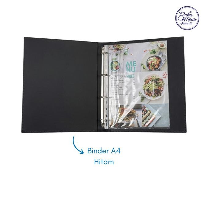 

Terlaris Buku Menu Jakarta - Buku Menu Kulit Ring Binder 4 Lubang Isi Plastik A4 Hitam - Cafe, Coffee Shop, Restoran, Hotel Ready Stok
