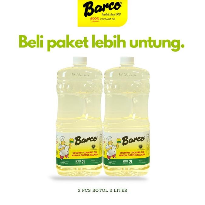 

Terlaris New!! Paket Double Minyak Goreng Kelapa Barco (Botol 2 Liter 2Pcs) Ready Stok