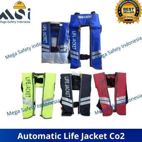 Automatic Life Jacket CO2 / Jaket Pelampung Oksigen Pesawat Life Vest Termurah