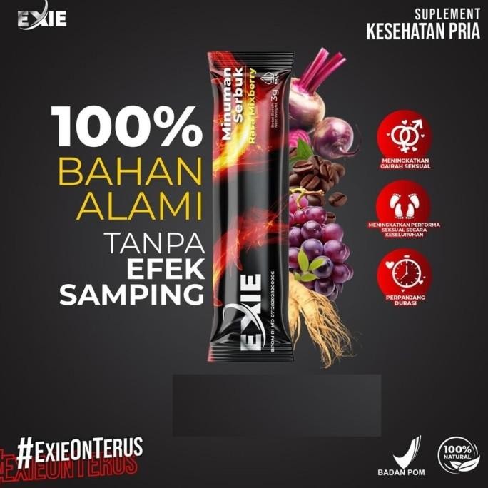 

BARU EXIE POWDER MINUMAN SERBUK RASA MIXBERRY 1 SACHET - MENINGKATKAN STAMINA PRIA