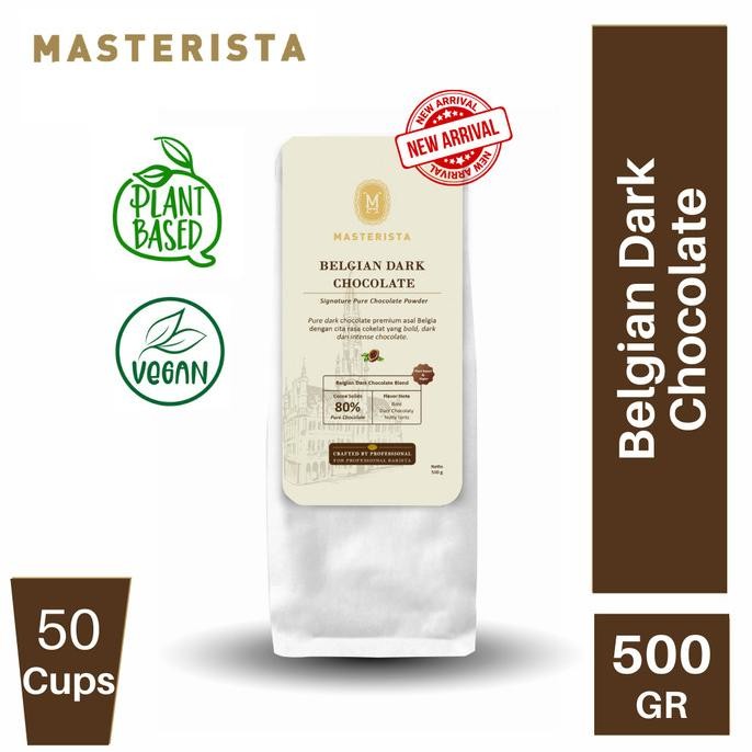 

BARU MASTERISTA BELGIAN DARK CHOCOLATE POWDER 500GR / 80% PURE CHOCOLATE