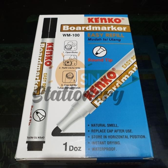 

Spidol Whiteboard WM100 Kenko 1pak isi 12pc Termurah