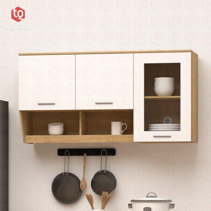 Deryl Lemari / Rak / Bufet Gantung Dapur Kitchen Wall Cabinet 3 Pintu
