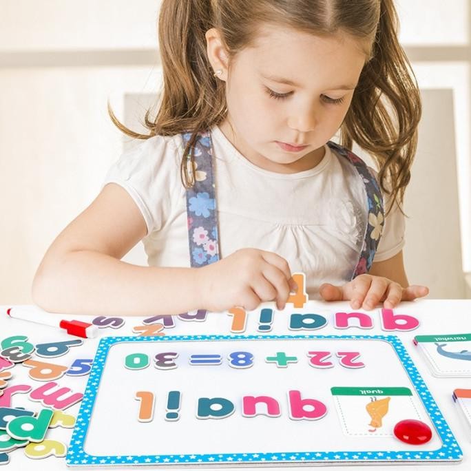 

Mainan Edukasi Papan Spelling Game Huruf dan Angka + Spidol Termurah