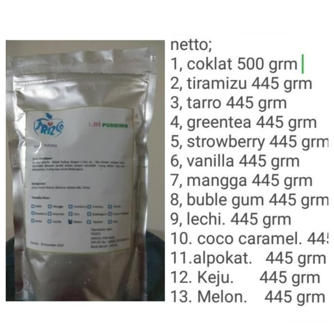 

BARU SILKY PUDING POWDER. PUDING LEMBUT/ PUDOT FRIZCO