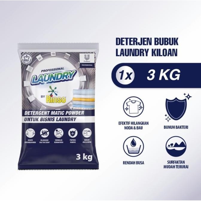 

BARU RINSO MATIC POWDER DETERGENT PROFESSIONAL 3 KG