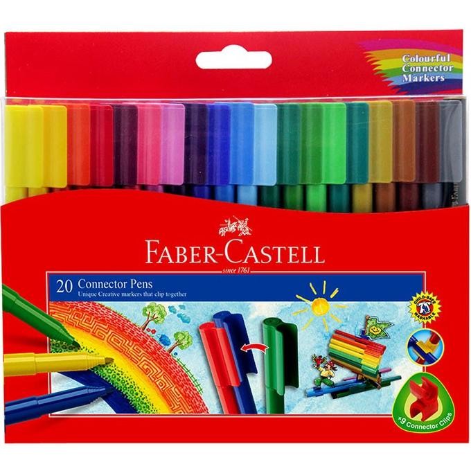 

20 Connector Pens Faber-Castel / Spidol Warna Isi 20 11200ADVDCB Termurah