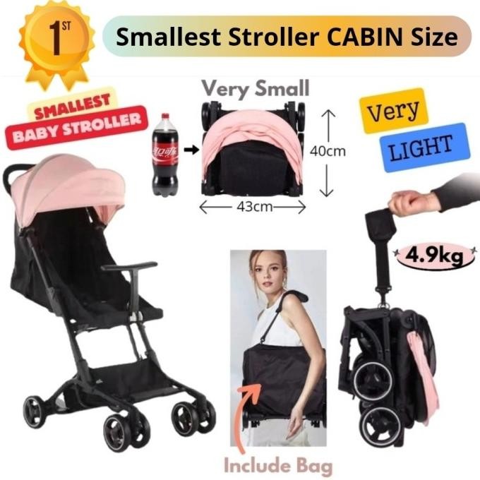 1st Cabin Size Baby Stroller The Smallest&Lightless/ Baby Stroller Lipat Terkecil & Teringan