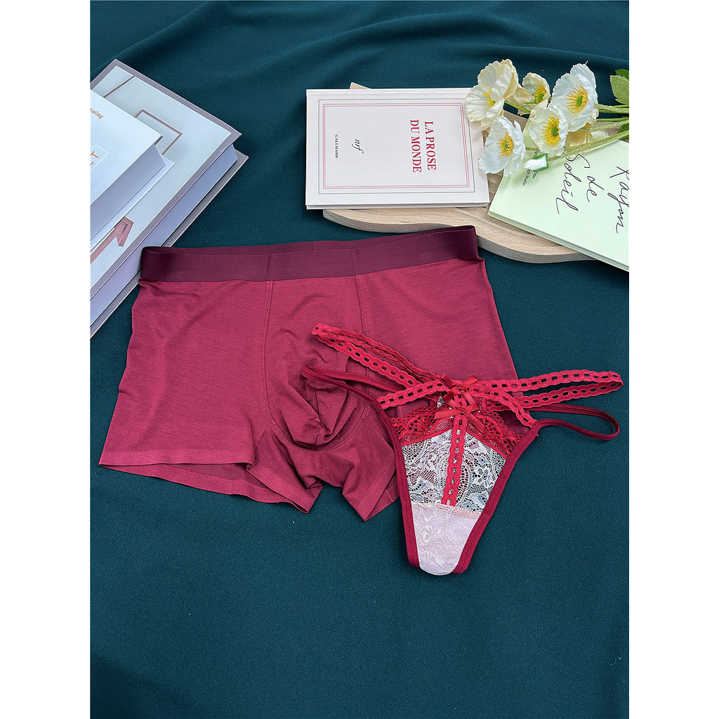 Couple Underwear Set Pure Cotton Lace New Sexy Couple Underwear