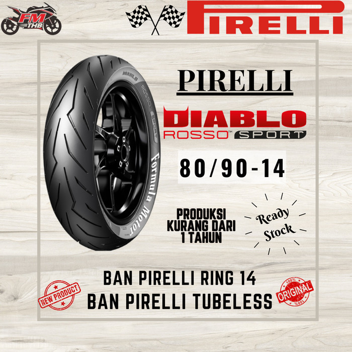 Ban Tubeless Pirelli 80/90-14 (Pilih Tipe) - Ban Beat Mio Vario Spacy