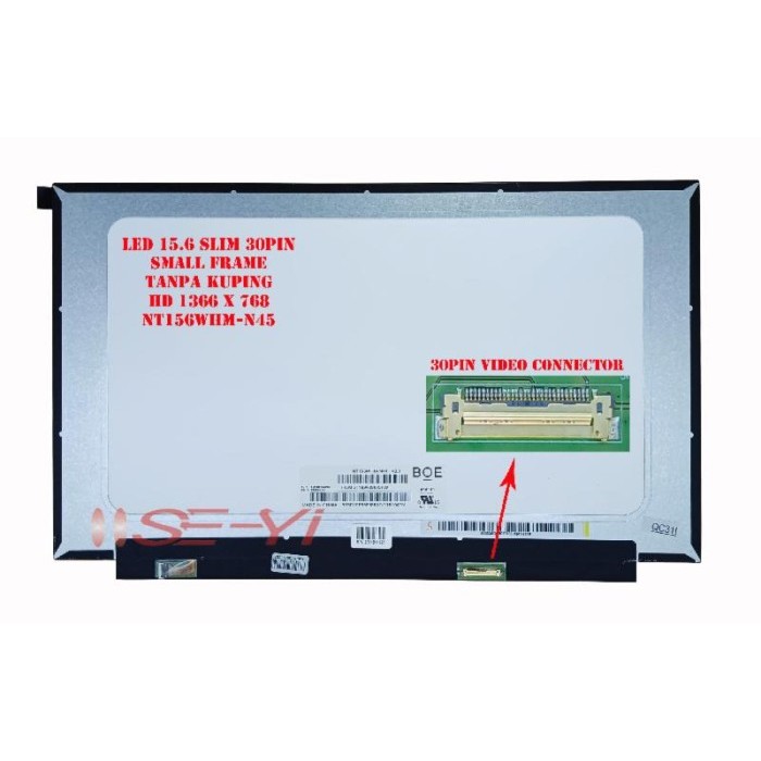 LED 15.6 SLIM 30 PIN ASUS X505Z NT156WHM-N45 V8.0 (SMALL FRAME)