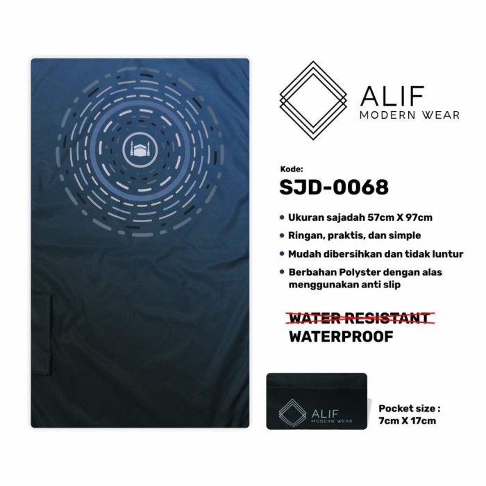 VIRAL ALIF SAJADAH TRAVEL / SAKU / PORTABLE / ALIF MODERN WEAR SJD-0068 A5K0