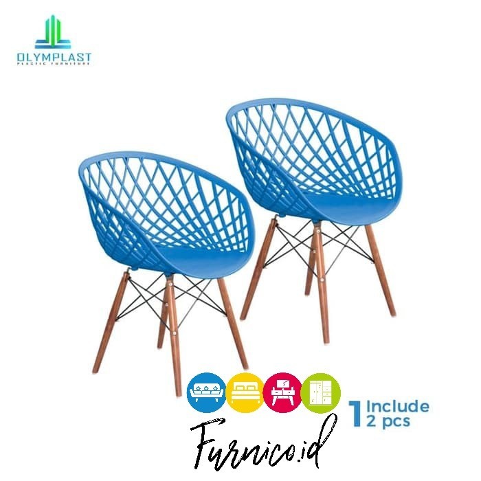 Olymplast Kursi Plastik Kursi Cafe Set Walet Chair 2Pc