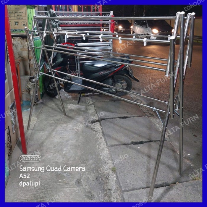 JEMURAN BAJU STAINLESS STEEL/JEMURAN PAKAIAN/KUAT/KOKOH