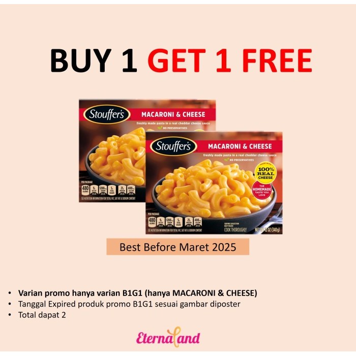 

Stouffer's Macaroni & Cheese - makaroni & keju impor usa
