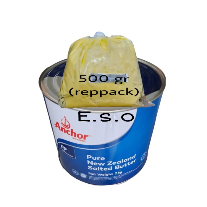 

anchor salted butter 500gr repack / mentega anchor pure new zealand