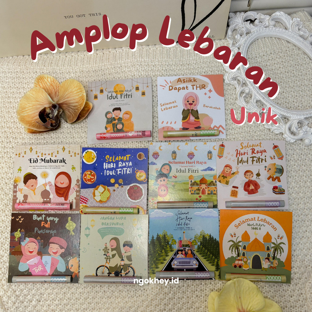 

ISI 10 PCS AMPLOP LEBARAN IDUL FITRI / AMPLOP LUCU / AMPLOP PREMIUM / AESTHETIC KARAKTER MUSLIM