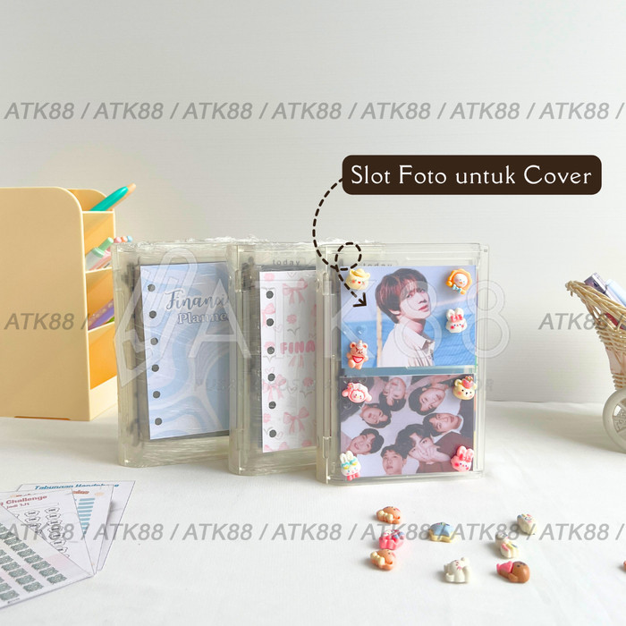 

PAKET Binder Ring Menabung Tabungan Financial Planner A6 Agenda Transparan Organizer Lengkap HAMPERS
