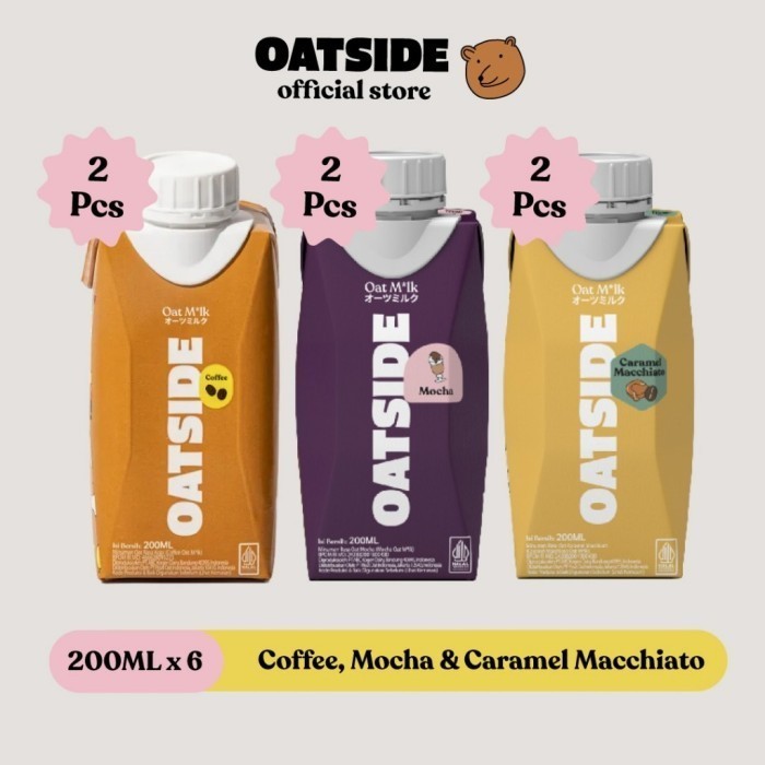 

TERLARIS TERLARIS TERLARIS OATSIDE MINI CAP MIX COFFEE, MOCHA & CARAMEL MACCHIATO 200ML (6PCS)