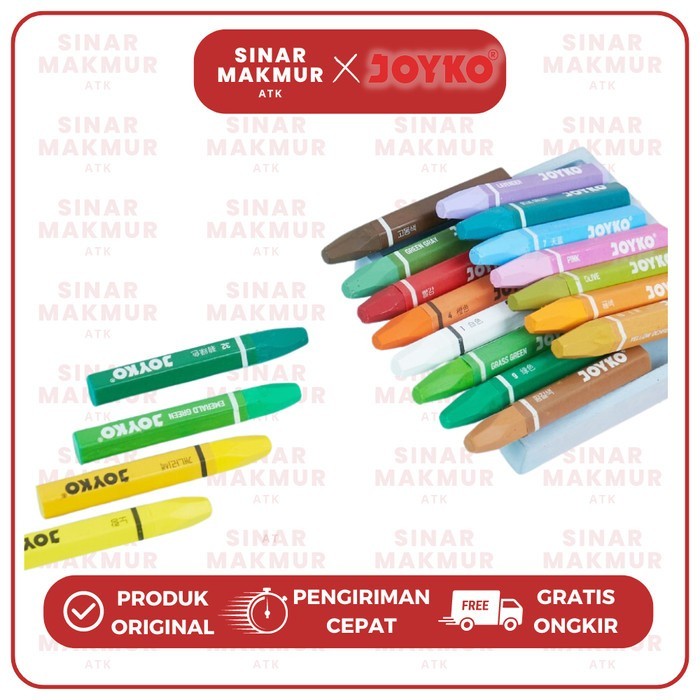 

Crayon/Oil Pastel/Krayon Minyak 24 Warna Joyko OP-24S (Set)