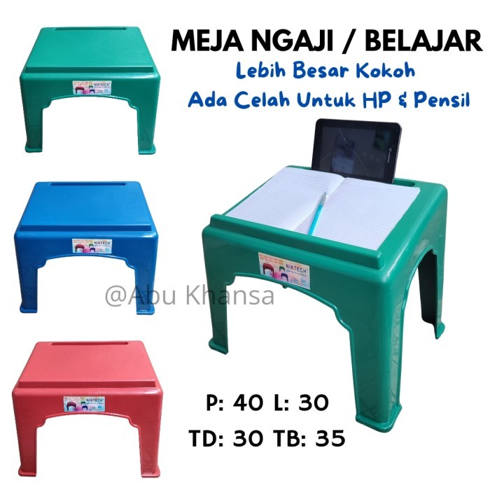 Niktech Meja Ngaji Plastik Terbaru Lekar Alquran Lebih Besar Kokoh