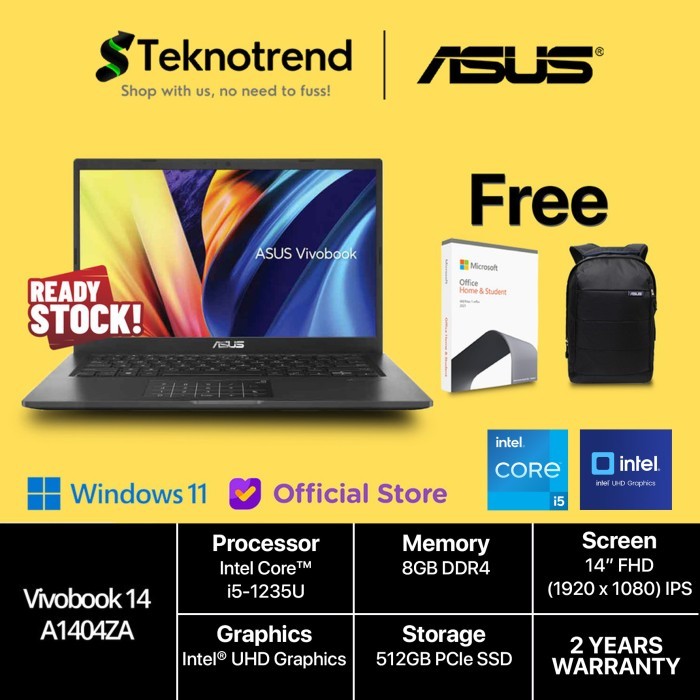Asus Vivobook 14 A1404Za Core I5 1235U Ram 8Gb 512Gb Ssd 14 Fhd