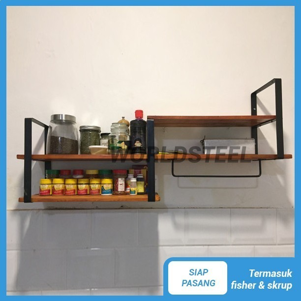 Rak Dinding Rak Bumbu Dapur Rak Besi Susun Rak Besi Siku
