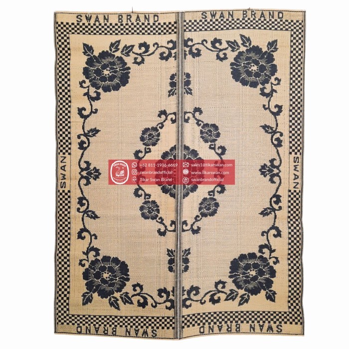 Tikar Plastik Swan Brand - Tikar Dobel Swan Brand Hc 230 Cm X 190 Cm